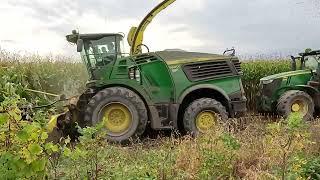 CANADIAN FARMER - BRABANTIA Farms - CORN SILAGE harvest by Kleins Agri Services. BIG JD 9500 forager