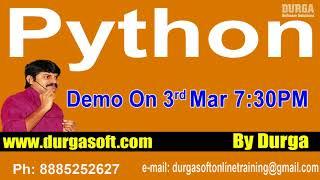 PYTHON Online Training in DURGASOFT