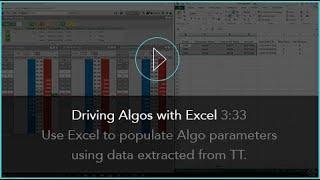 Driving Algos in Excel | TT® Futures Trading Platform