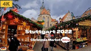 Stuttgart, Christmas market 2022||4k Walking Tour||Weihnachtsmarkt germany