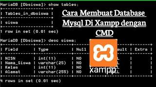 Cara Membuat Database Mysql Xampp di CMD 2021