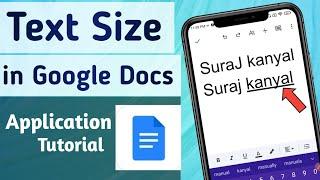 How to Ajust Text Size on Google Docs App