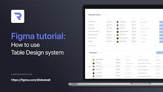 Figma Tutorial: Brainstorming - Table Design system