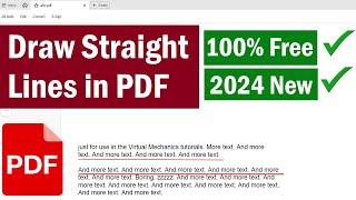 How To Draw a Straight Line in PDF | How To Draw a Straight Line in Adobe Acrobat |Draw Lines in PDF