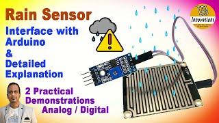 How to Connect and Program a Rain Sensor (FC-37/YL-83) with Arduino | Explanation & Practical Demo