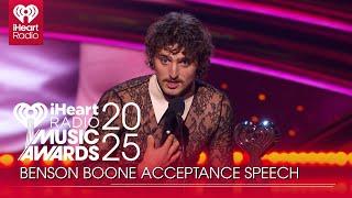 Benson Boone Accepts The Song Of The Year Award At The 2025 iHeartRadio Music Awards