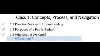Understanding County Budget Class 1 Part 1