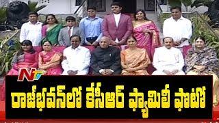 CM KCR and Muhammad Ali Family Takes a Group Photo With Governor Family | NTV