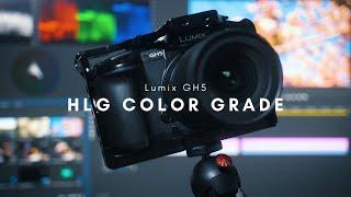 Lumix GH5 4K 10bit 422 HLG Color Grading Tutorial in Adobe Premiere Pro