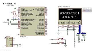 SSD1306 OLED Display and DS1307 Interfacing With PIC16F877A | Real Time Clock