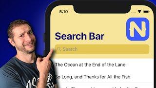 How to Use iOS Collapsing SearchBar | NativeScript Tutorial