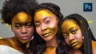 [Photoshop Tutorial ] GOLD SKIN EFFECT in Photoshop