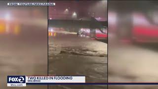 Two found dead in car submerged in Millbrae floodwaters