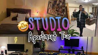 MY 520 sqft STUDIO APARTMENT TOUR | Cozy College Apartment | Downtown Ann Arbor | KoriMaria