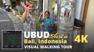  4K Virtual Walking Tour through Culture Center of UBUD BALI INDONESIA - City Walks