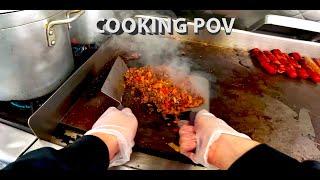 What's For Lunch? Hot Dogs or Philly Cheesesteaks!!  Food Truck Cooing POV!!