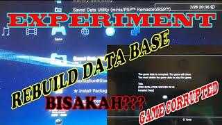 Experimen atasi game data corrupted dengan rebuild data base