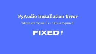 [Error Solved] Pyaudio Installation Error In Python Windows | pip install Pyaudio Error In [Hindi]