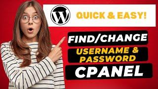 How To Find WordPress Username and Password in cPanel  - Reset or Change WordPress Password