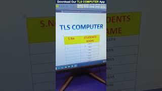 MS Word Table Auto Numbering #msword #tlscomputer #excel