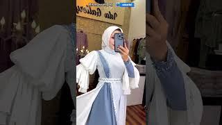 Inspirasi Gamis Putih Lebaran Modern Mewah & Elegan Terbaru 2023 /#shorts #gamislebaran#ootd #gamis