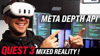 Quest 3: Powerful Mixed Reality Features with The NEW Meta Depth API