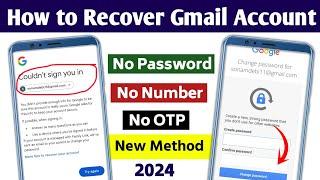 Gmail account recovery 2024 Without password and phone number || Gmail wapas kaise layen 2024