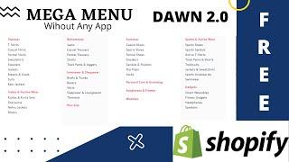 Create A Mega Menu Without Any App | Part 1 | Dawn 2.0 Theme | Shopify