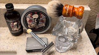 Preview-Dr. Jon’s Black River Soap & Aftershave, Merkur Progress, Shavemac Badger & Astra Green