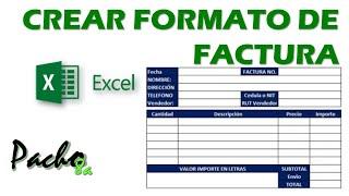 Cómo crear un formato de factura en Excel fácil y rápido - Primera parte sin fórmulas