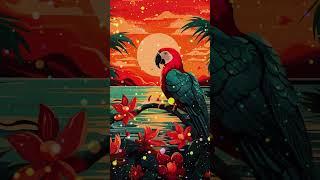 KOH Video Wallpaper AF392 Tropical Paradise Parrot