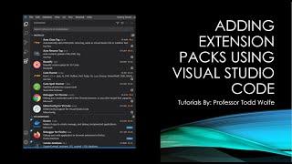 Visual Studio Code Tutorial - How to add extension packs (VSCODE)
