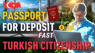Turkish Passport for Deposit. Turkish Citizenship for Investments in The Financial Sector.