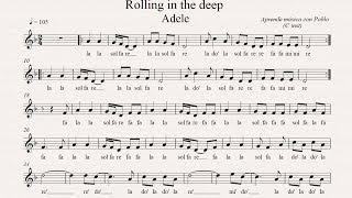 ROLLING IN THE DEEP: (flauta, violín, oboe...) (partitura con playback)