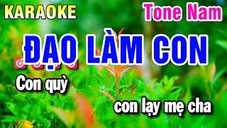 Karaoke Đạo Làm Con Nhạc Sống Tone Nam | Beat Huỳnh Anh