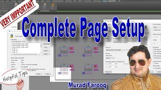 How to set Page Setup and page layout | Page Modify | in AutoCAD and AutoCAD Civil 3D.