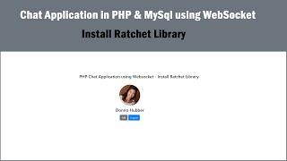 Chat Application in PHP & MySql using WebSocket - Install Ratchet Library