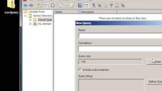 Windows Server 2008: Query (search) and save queries to active directory console