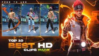 Top 10 Emote Clip pack || Emote pack free fire || Free To Use