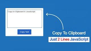 Copy to Clipboard using HTML, CSS & JavaScript | Copying Text to Clipboard