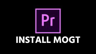 How To Install Motion Graphics Templates From Motion Array Into Premiere Pro