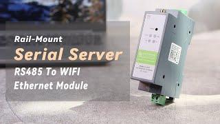 Waveshare Rail-Mount Serial Server, RS485 To WIFI/Ethernet Module, Modbus MQTT Gateway