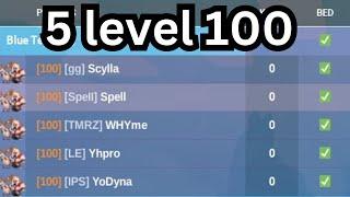 THE ULTIMATE LEVEL 100 TEAM in ROBLOX BEDWARS