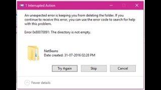 How to fix Error 0x80070091: The directory is not empty