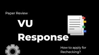 VU response for Results 2022. How to Apply for Paper Rechecking?