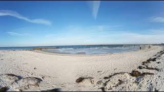 360° - Auf dem Strand an der Seebrücke im Februar (Teil 2)