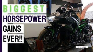 Kawasaki Z H2 makes the BIGGEST HP GAIN EVER on our DYNO!!!!