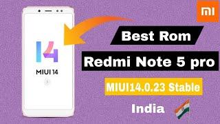 MIUI 14.0.23 Stable update ! Redmi Note 5 pro & Android 13 Full customization ROM Full Review India