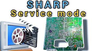 sharp crt tv service mode