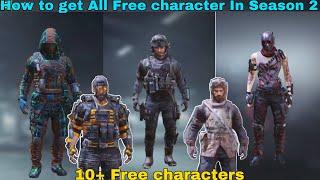 How to get All free Characters in cod mobile season 2